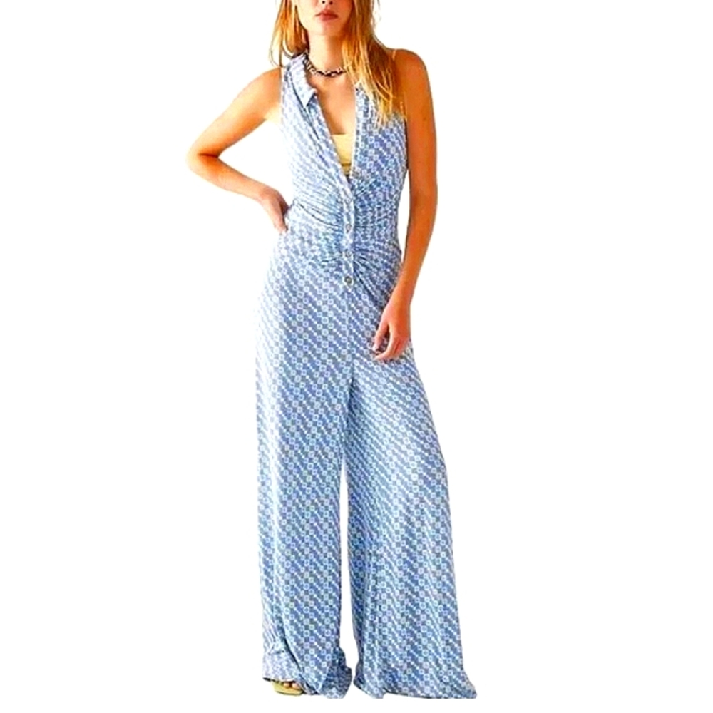 Free People wide leg knit jumpsuit